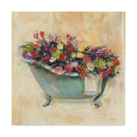 Carol Rowan 'Bathtub Bouquet I' Canvas Art,14x14